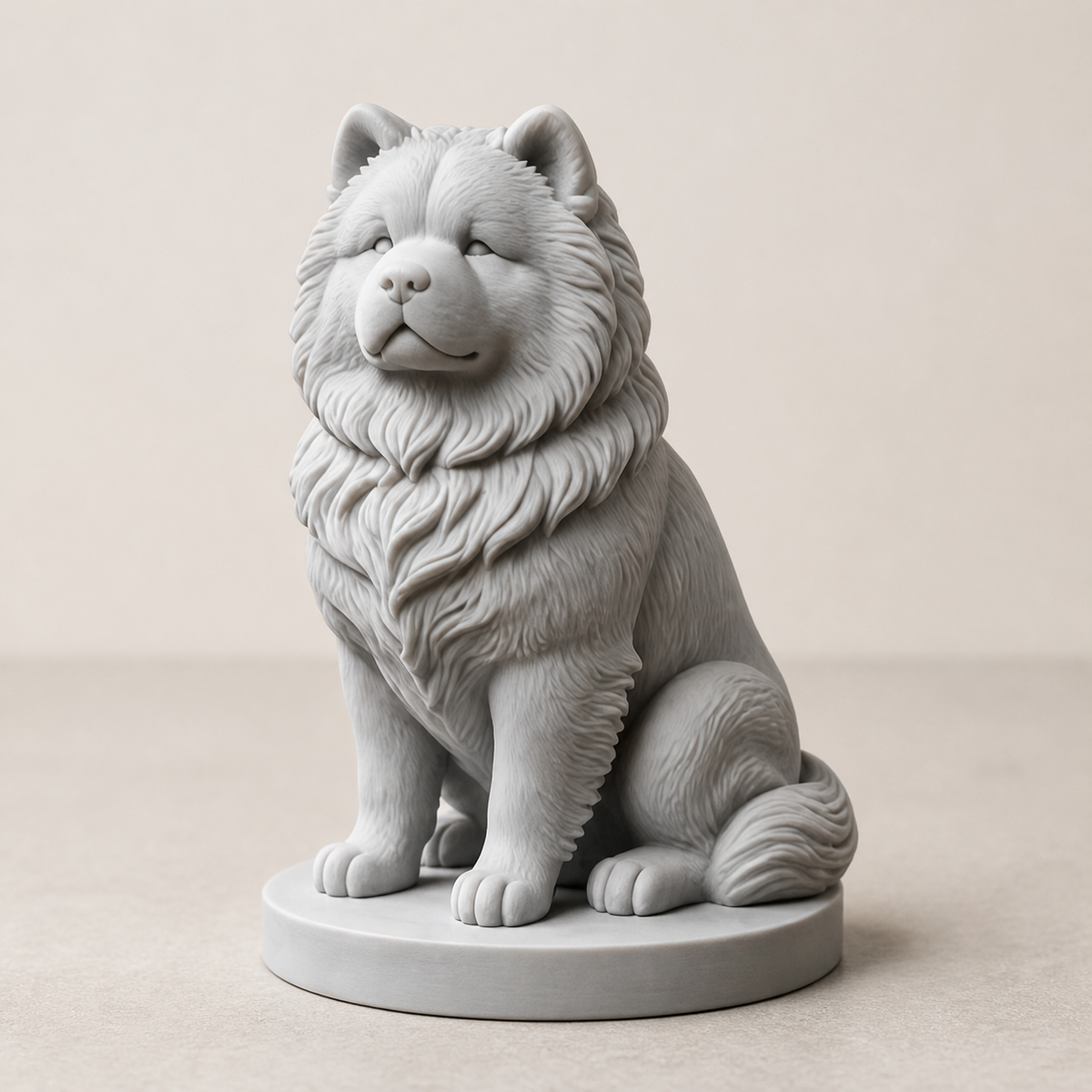 Figurami 2026 — Figurine grise personnalisée sur socle rond