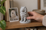 Figurami 2026 — Photo de chien avec sa figurine grise sur socle
